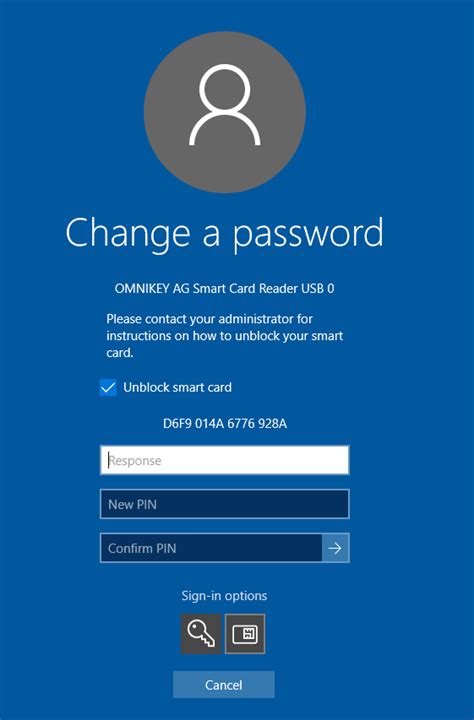 unblock smart card windows 10